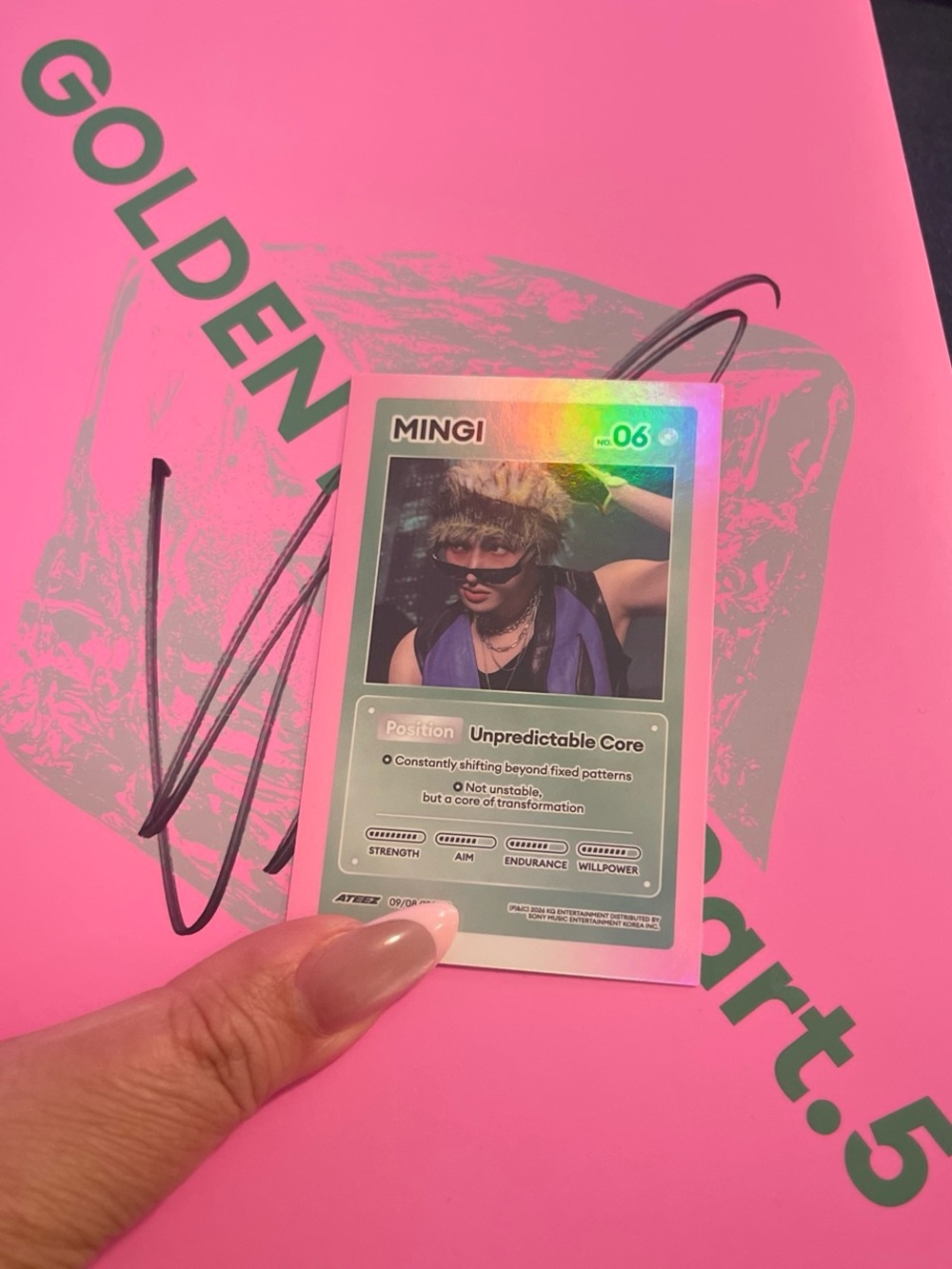 ATEEZ MINGI  PHOTOCARD indiv  #kpop #ATEEZ  #photocards #Goldenhourpart5
